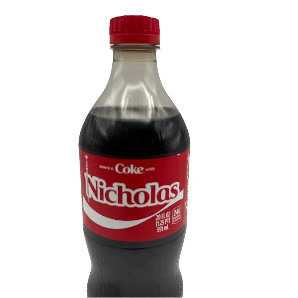 Share A Coke with Nicholas 2025 Personalized Gift Coca‎ Cola Bottle 20oz
